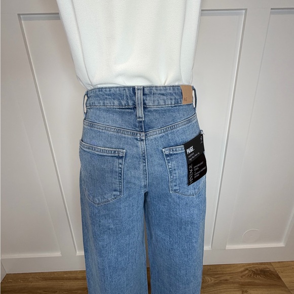 NWT -  PAIGE Harper Light Blue High-Rise Wide Leg Jeans - Picture 7 of 14